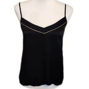 Lost April 100% viscose black spaghetti strap tank top camisole, size S